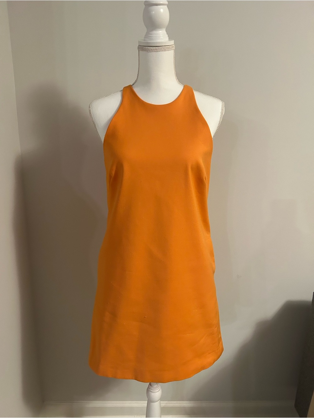 ZARA basic Bright Orange Sleeveless Shift Dress with pockets ! 😊